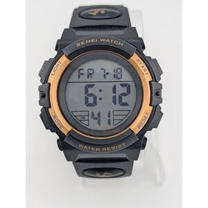 SKMEI 1266 Men's Digital Sport Watch Red Backlight Black Band- New Battery